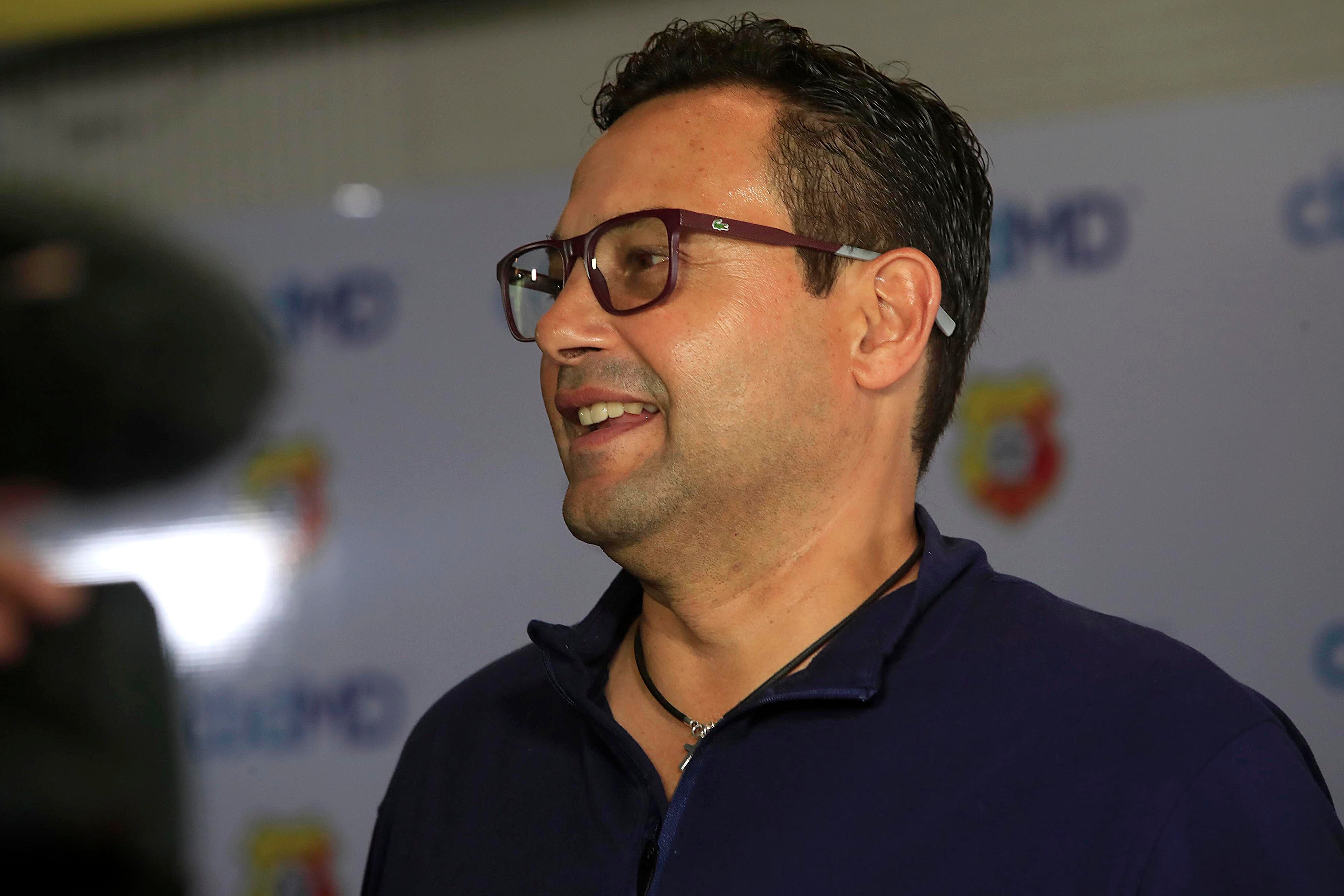 05/10/2023 Restaurante Madison, Plaza Futura, Lindora. Conferencia de prensa de Herediano para firmar convenio con cdbMD y hablar acerca del reciente trinfo ante Comunicaciones y de los partidos que se vienen ante el Deportiva Saprissa. Estuvieron presentes el director técnico, Jeaustin Campos; el gerente deportivo, Robert Garbanzo y los jugadores John Jairo Ruiz y Yendrick Ruiz.