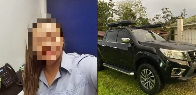La mujer fue interceptada cuando manejaba su carro.