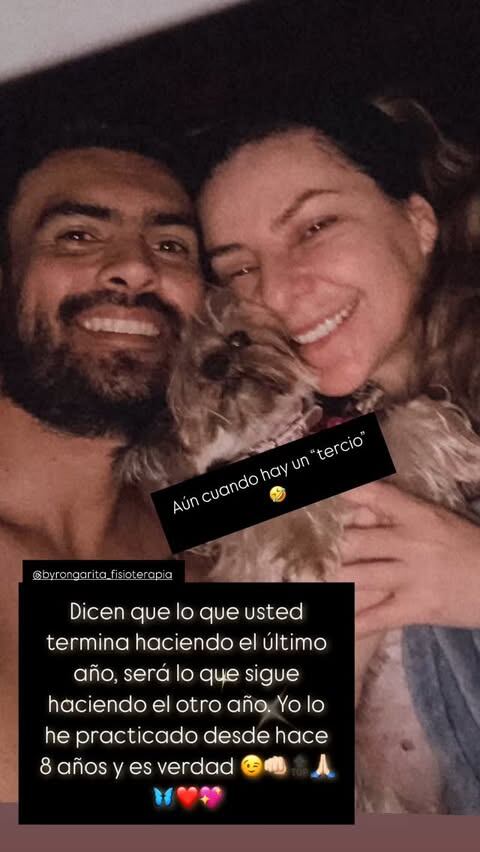 Glenda Peraza y su esposo hacen desde la cama una picante confesión de Año Nuevo