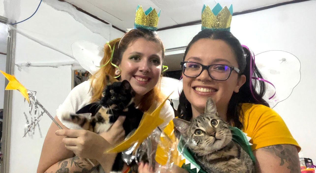 Jade y Francinny fueron a la Marcha de la Diversidad y llevaron un mensaje muy claro: buscan donadores de esperma.