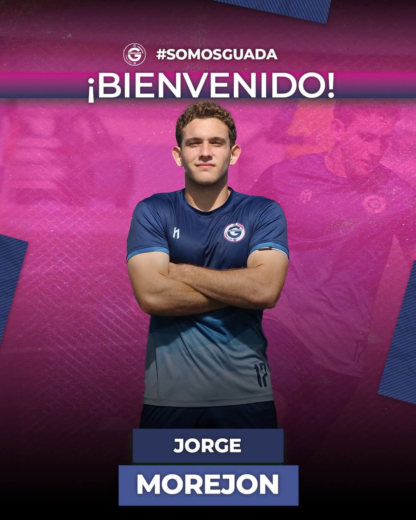 Jorge Morejón fue presentado como jugador de Guadalupe FC