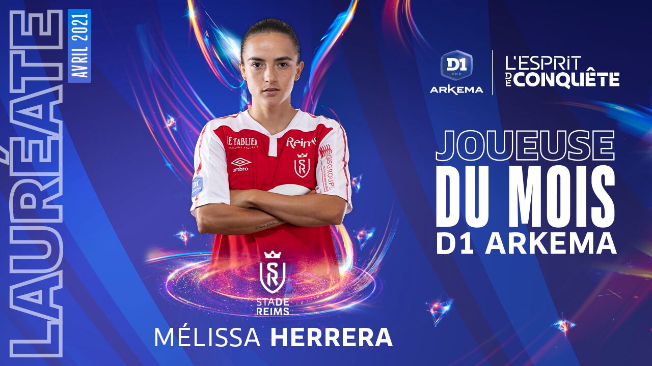 Melissa Herrera, mejor jugadora de los meses de marzo y abril en la liga francesa. Twitter.