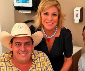 Cristiana Nassar y su pareja Luis Estrada.