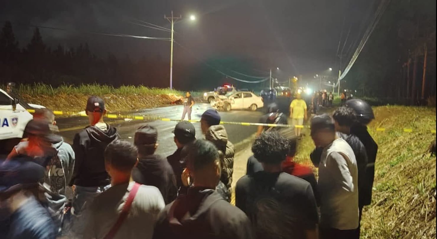 Ambos muchachos murieron de forma inmediata tras el choque. Foto Turrialba Informada.