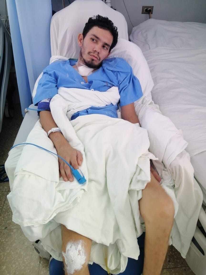 Josué Ugalde Romero, sobreviviente de accidente