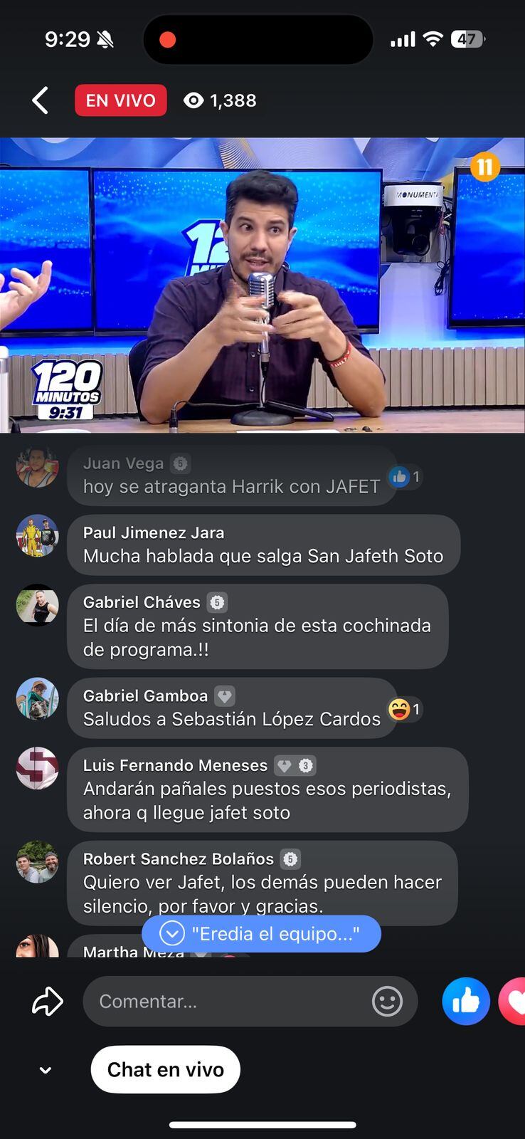 Estos han sido algunos de los comentarios en el programa de 120 minutos.