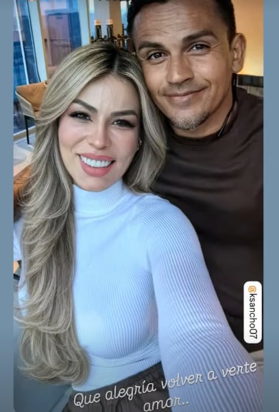La exdiputada Franggi Nicolás reapareció junto al exfutbolista Kevin Sancho
