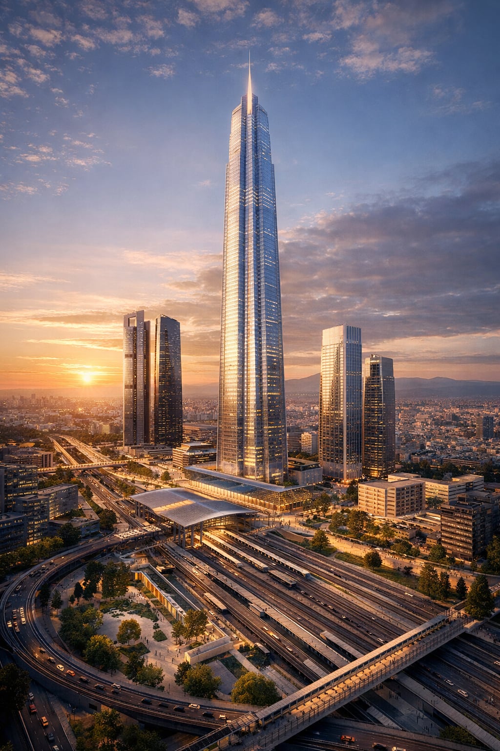 El nuevo distrito incluirá oficinas, viviendas, zonas verdes y un gran intercambiador de transporte.