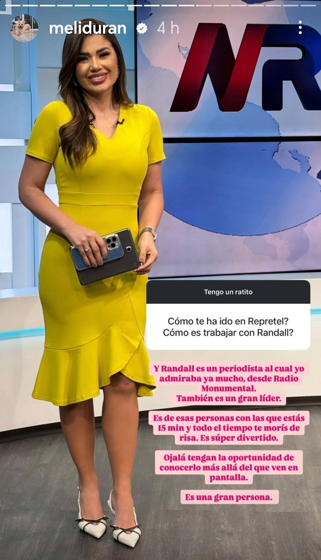 Melissa Durán, presentadora de Noticias Repretel