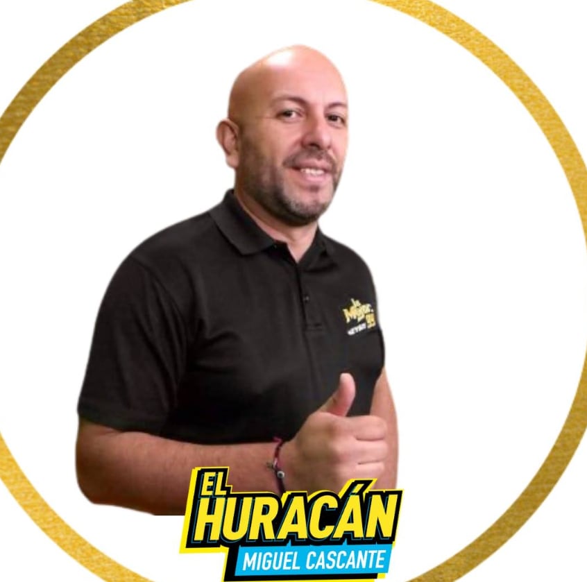 Locutor Miguel Cascante, "El Huracán".
