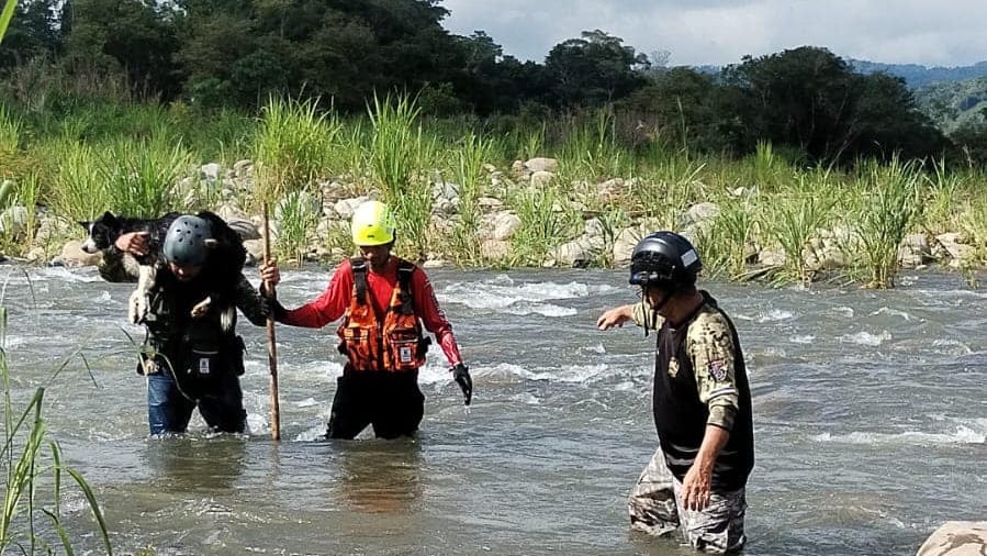 A una muchacha identificada preliminarmente como Valeria Arias López, de 22 años, se le perdió el rastro y lo último que se sabe de ella es que estaba en la orilla del río General en Pérez Zeledón cuando se le vio por última vez. Foto: Brigada de Búsqueda y Rescate de PZ