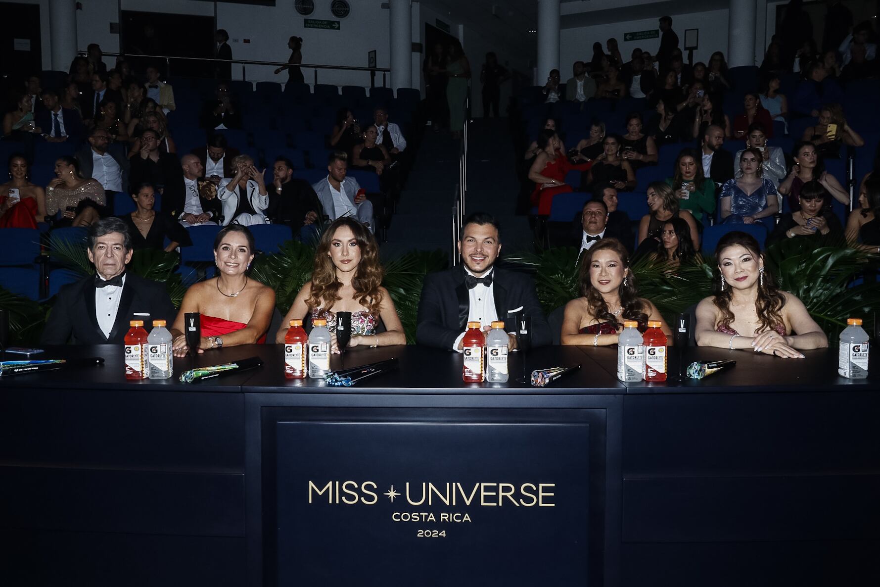 10/09/2024. Miss Universe Costa Rica, 2024. CIC Ande, Belén. Heredia. Fotografía: Lilly Arce. En la foltografía: El jurado: David Martínez, Natalia Quesada, Olive Millan Galley, Christine Pia Rodríguez, Alejandra Pérez y César Anel Rodríguez.