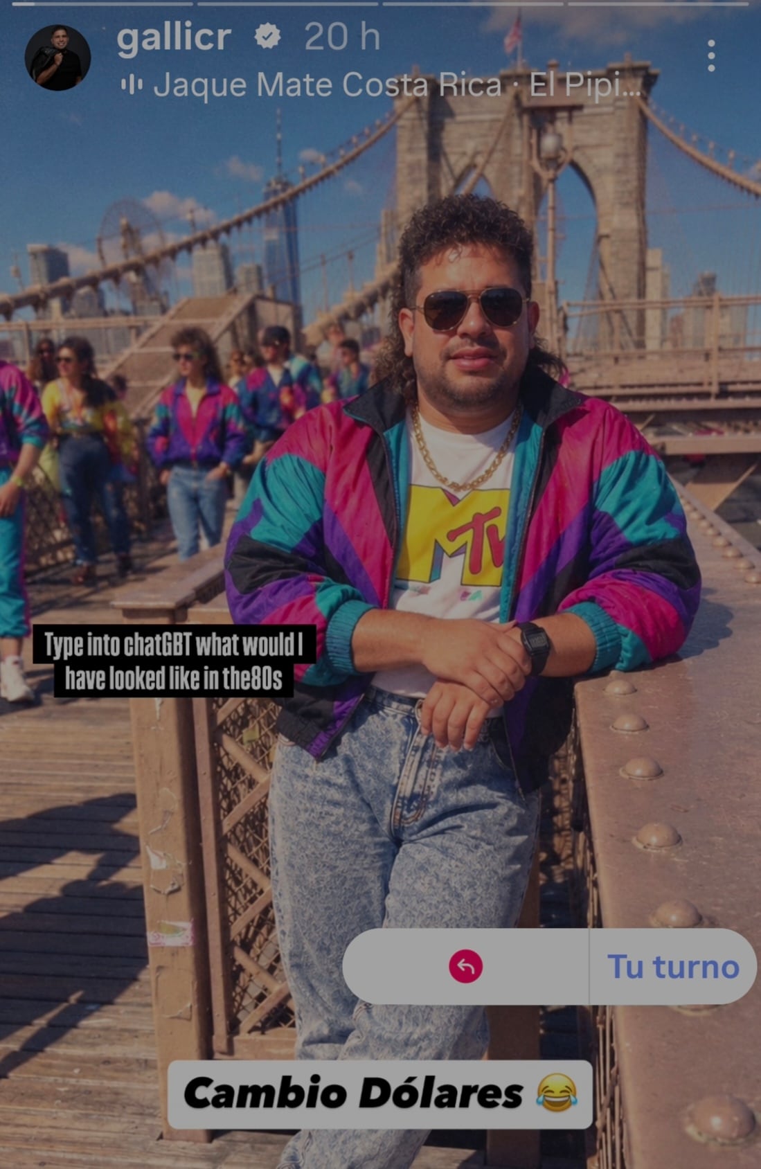 Famositicos, cantantes e influencer se unieron al trend de los 80’s.