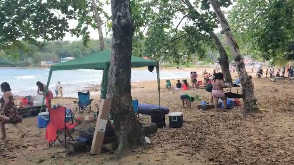 Balacera en playa Bonita, en Limón, puso en peligro la vida de muchos inocentes. Foto: Captura de video
