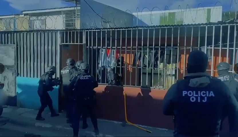 Sandí fue detenido este miércoles en Tirrases de Curridabat. Foto OIJ.