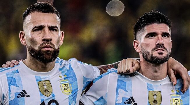 Nicolás Otamendi y Rodrigo De Paul son buenos amigos. Twitter.