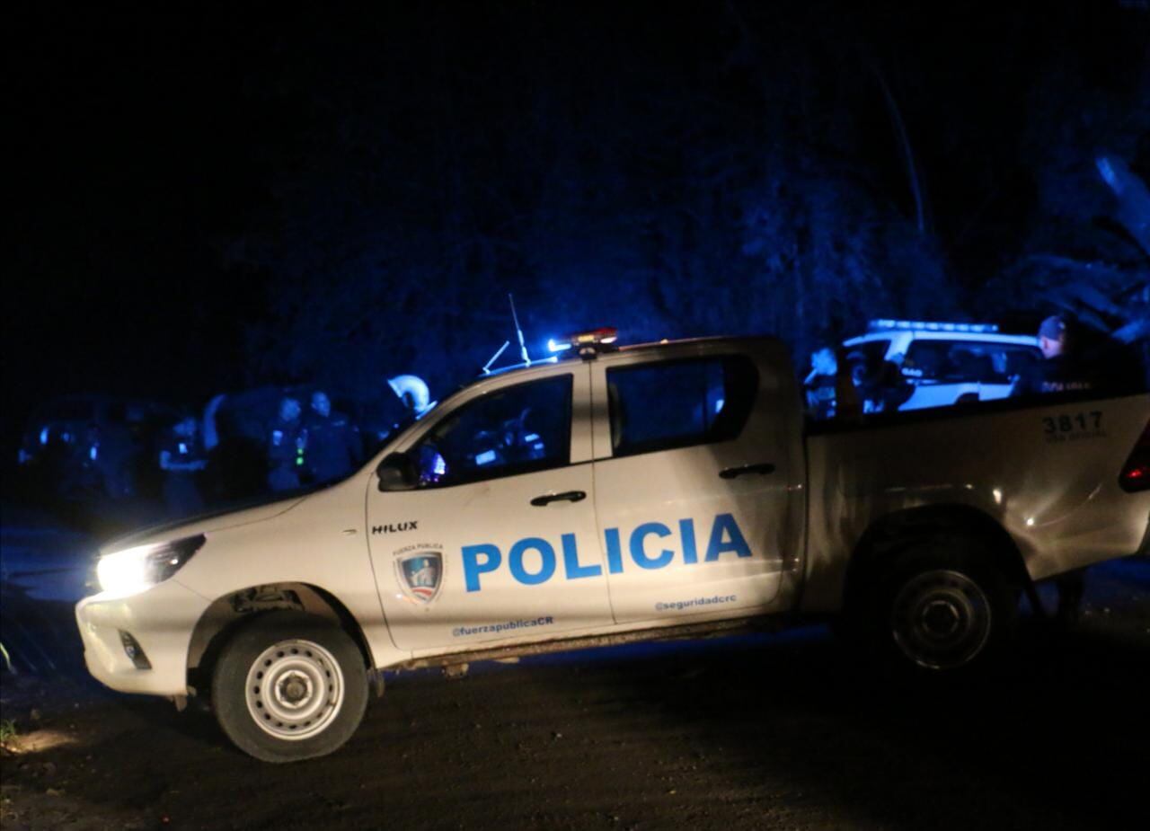 La Fuerza Pública realizó un patrullaje por la zona cercana al asesinato, pero no encontró a los responsables. En el sitio, el OIJ recogió indicios balísticos. Foto: suministrada por Reiner Montero.