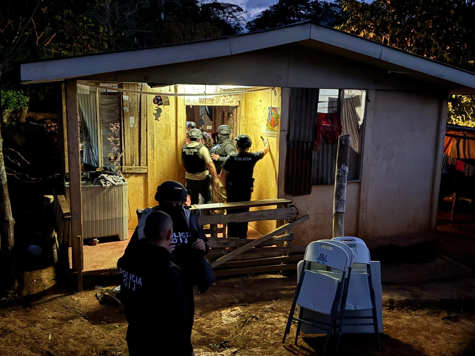 Sospechoso de homicidio detenido en Cabagra, Puntarenas. Foto OIJ.
