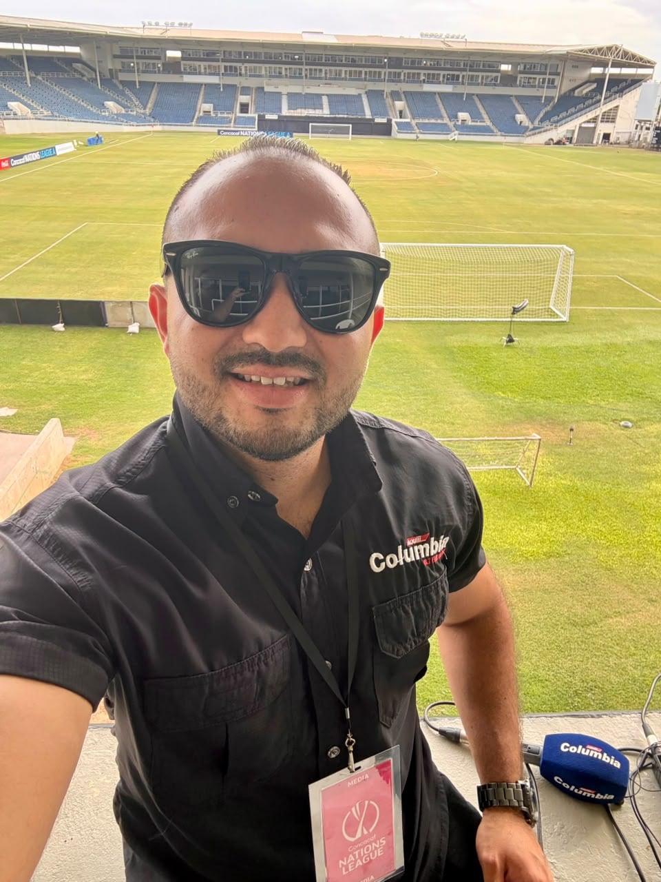 Anthony Porras fue el único periodista tico en el partido ante Haití.