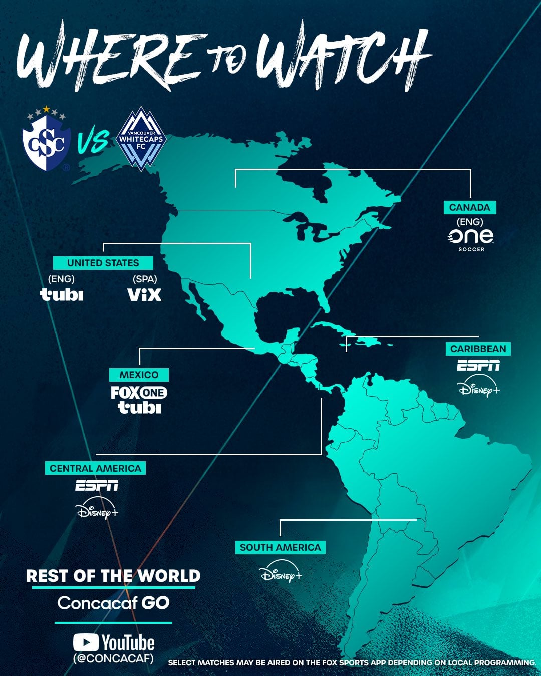 Carthagenas vs Vancouver Whitecaps सामना जगभरात वेगवेगळ्या सिग्नलद्वारे प्रसारित केला जाईल