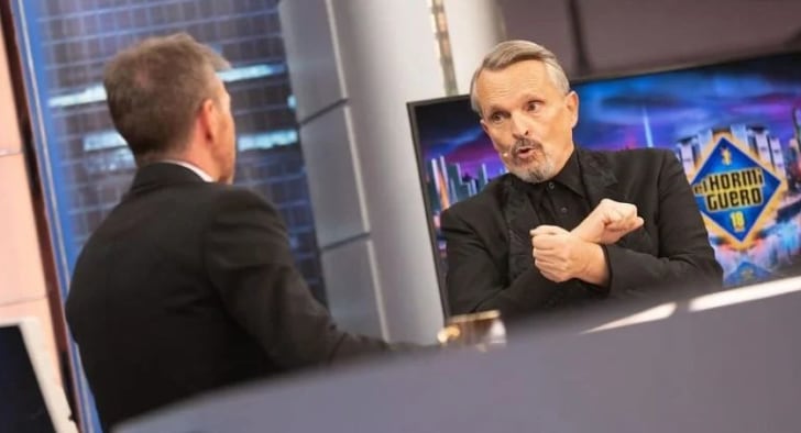 Miguel Bosé en el programa "El hormiguero" de España. Instagram