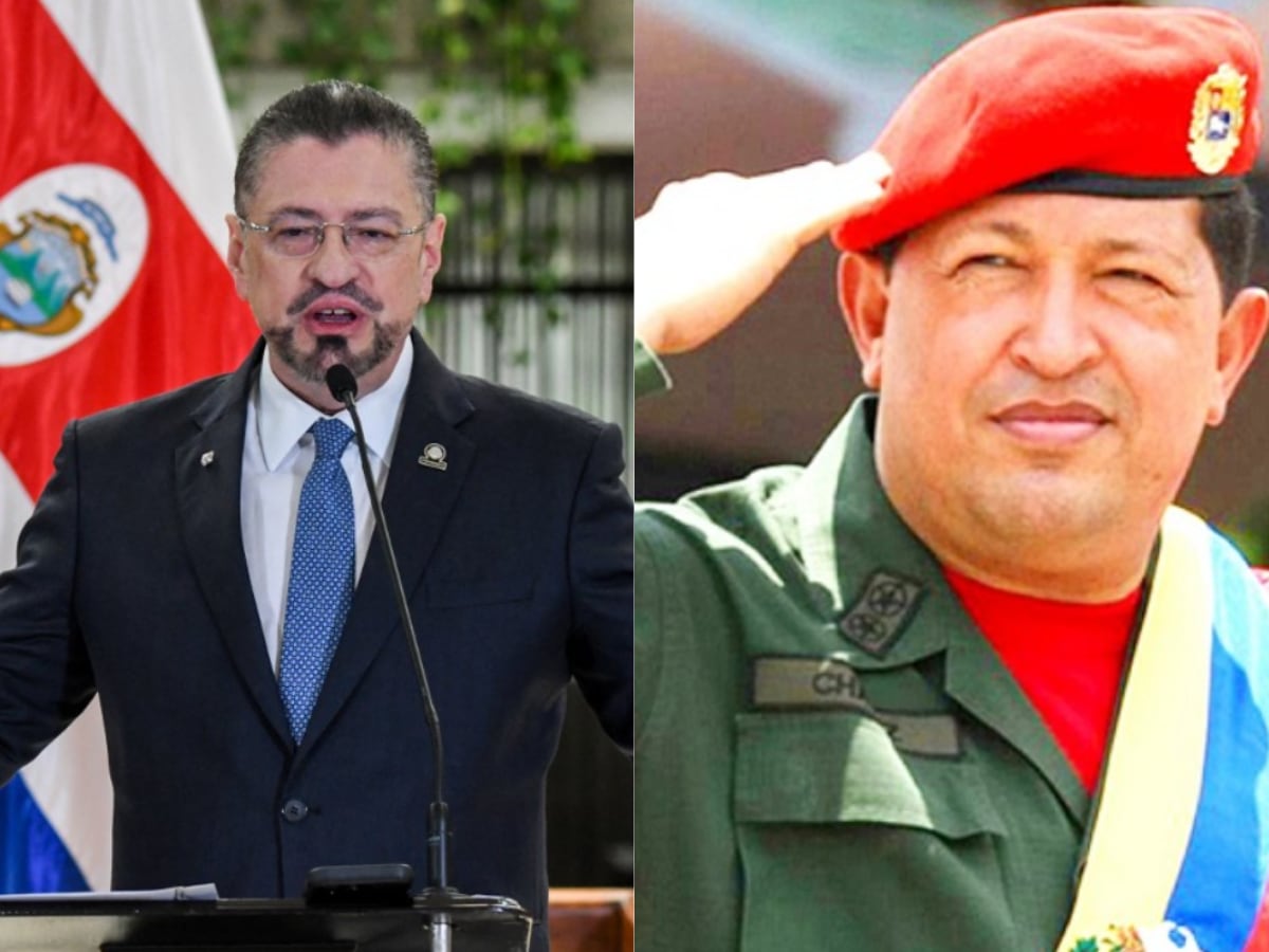 Rodrigo Chaves y Hugo Chávez