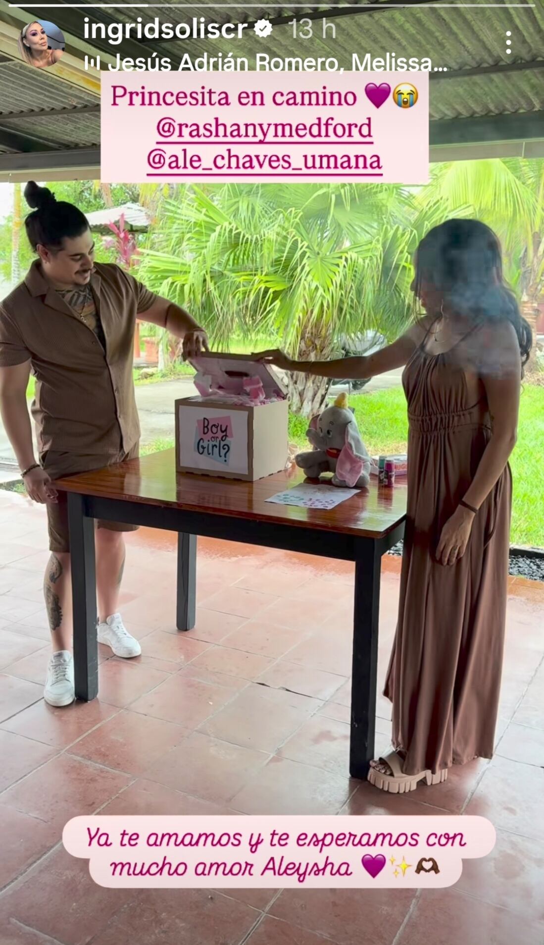 Hernán Medford se enteró este fin de semana que será abuelo de una niña.