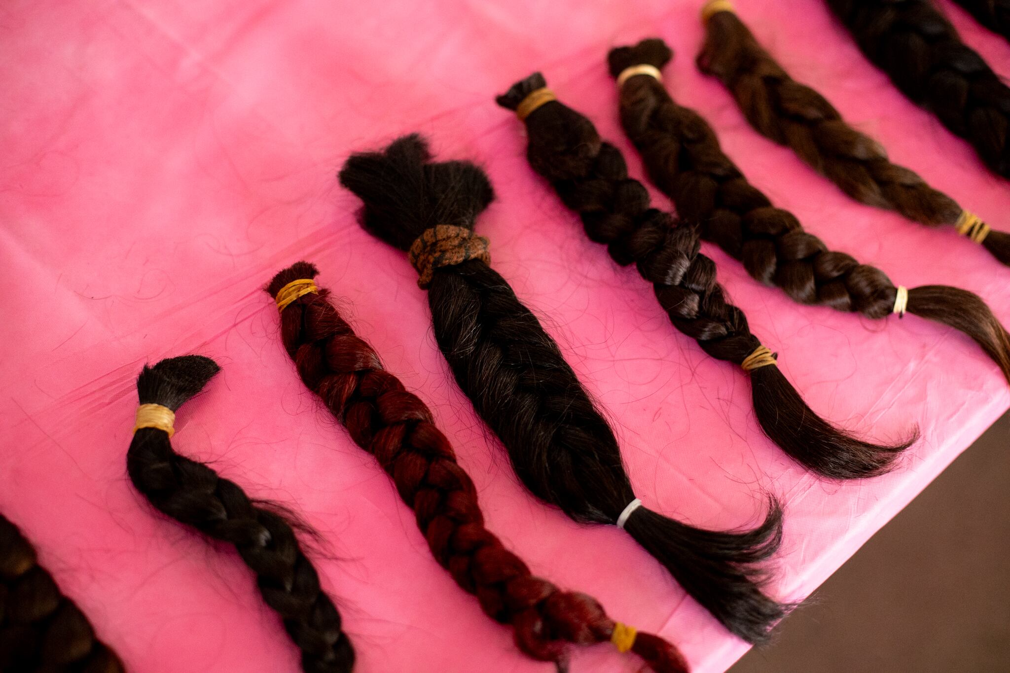Donación de cabello 2024 para la lucha contra el cáncer de mama. En la foto,