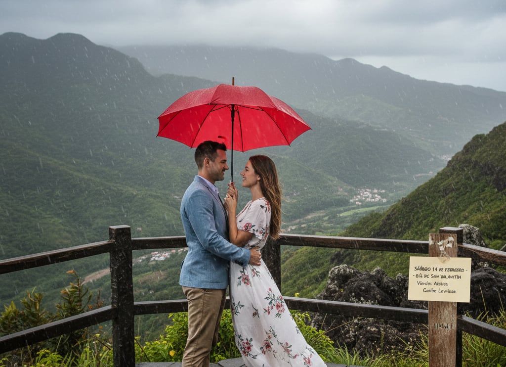 Tome en cuenta el clima este Día del Amor y la Amistad. Imagen ilustrativa creada con Gemini IA