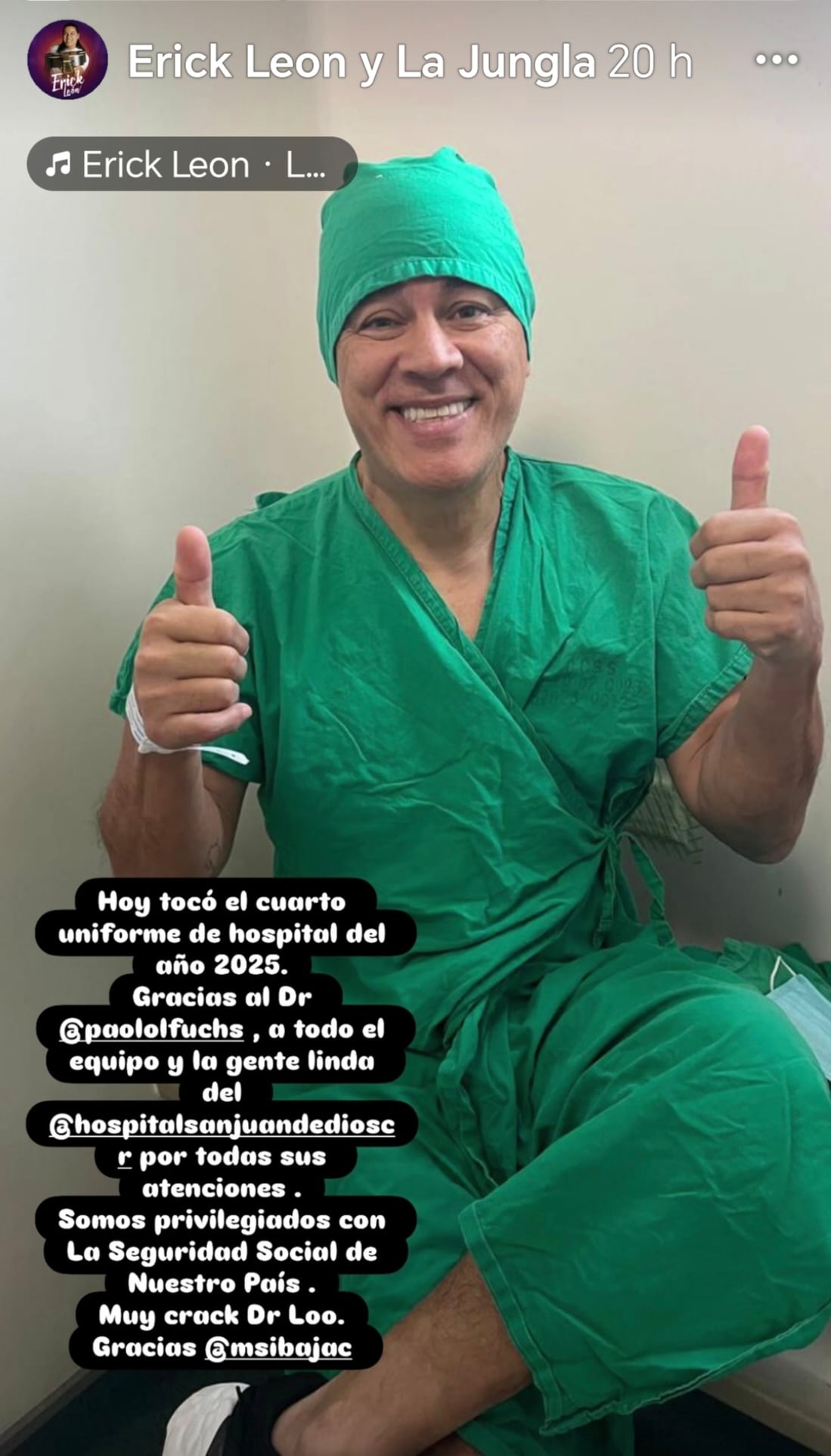 Cantante Erick León, líder del grupo La Jungla