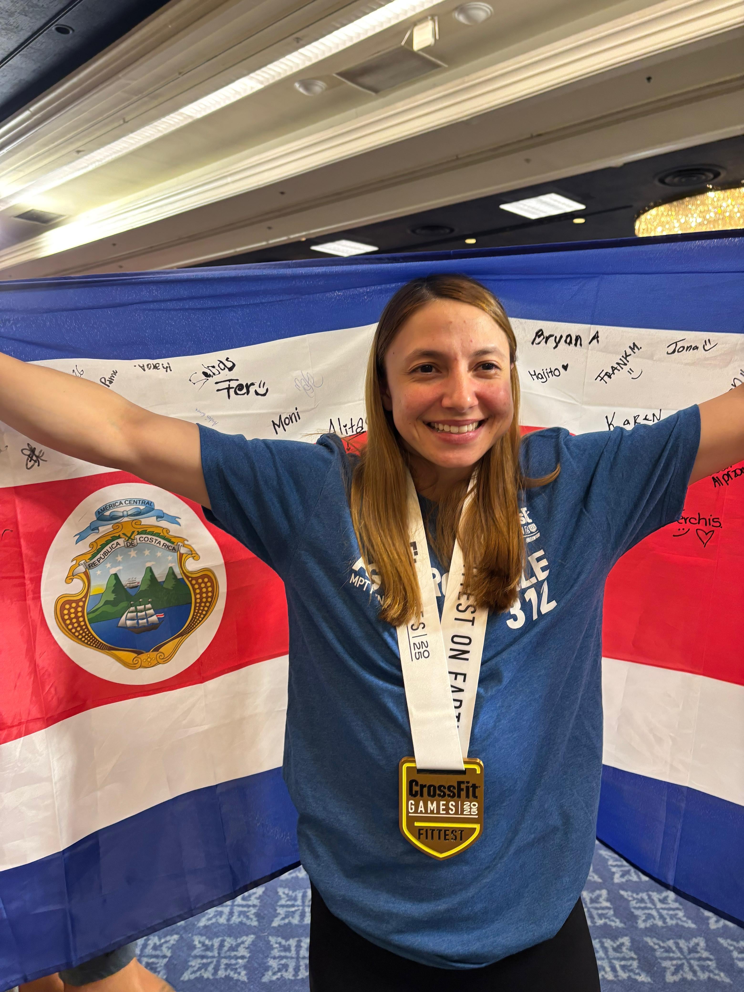 Andrea Agüero se proclamó campeona de los Juegos de CrossFit adaptados, en Las Vegas. Cortesía.