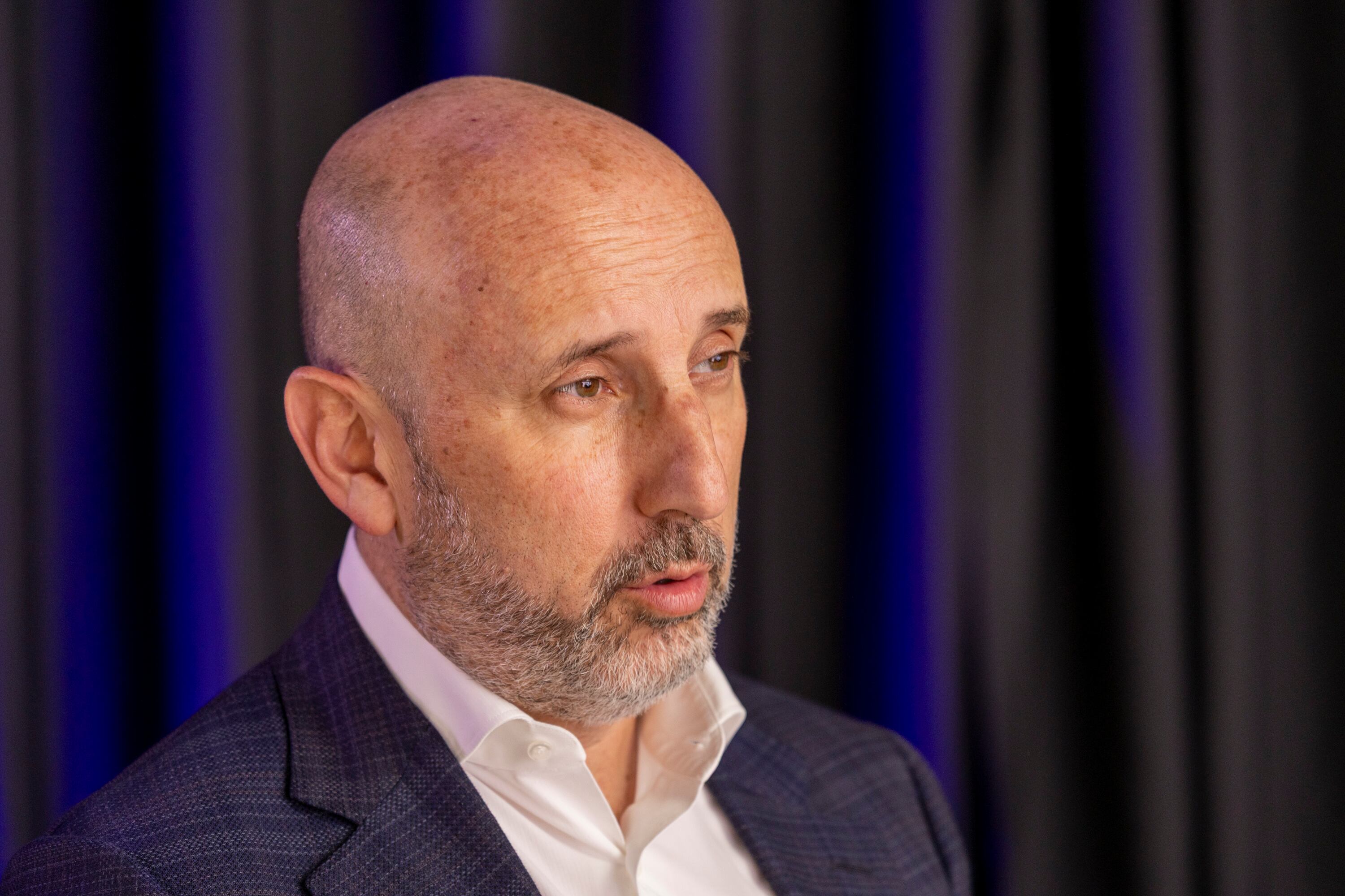 28/02/2025, San José, Estudio Grupo Nación, entrevista con Osael Maroto, presidente de la Federación Costarricense de Fútbol.