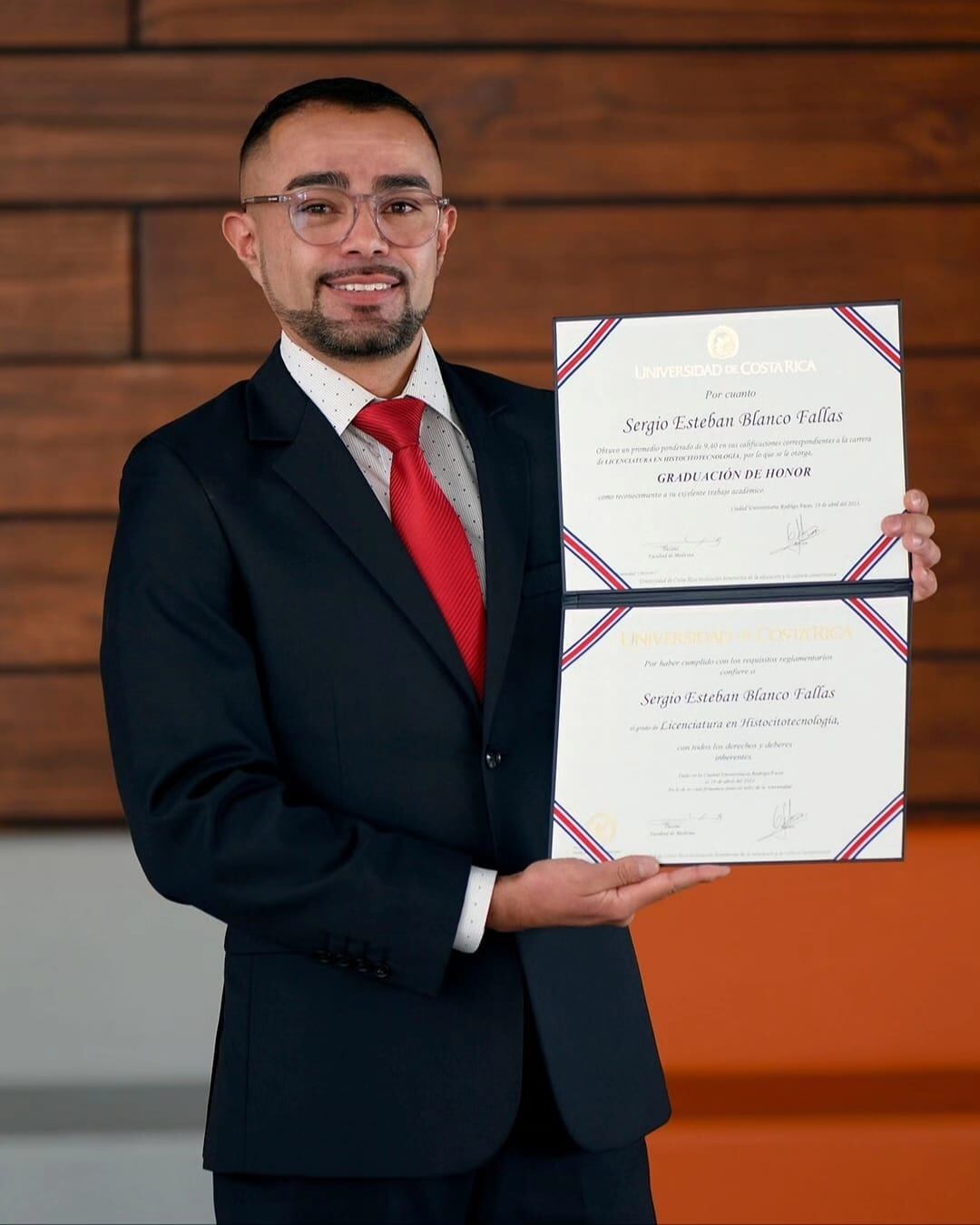 Sergio Esteban Blanco Fallas el séptimo licenciado en Histocitotecnología del país