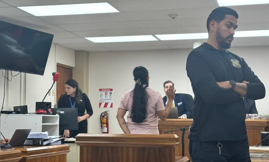 Nathalie García, jefa de Nadia Peraza contó a los jueces lo que la víctima le relataba de su vida con Jeremy Buzano y lo que le hacía. Foto: Alejandra Morales