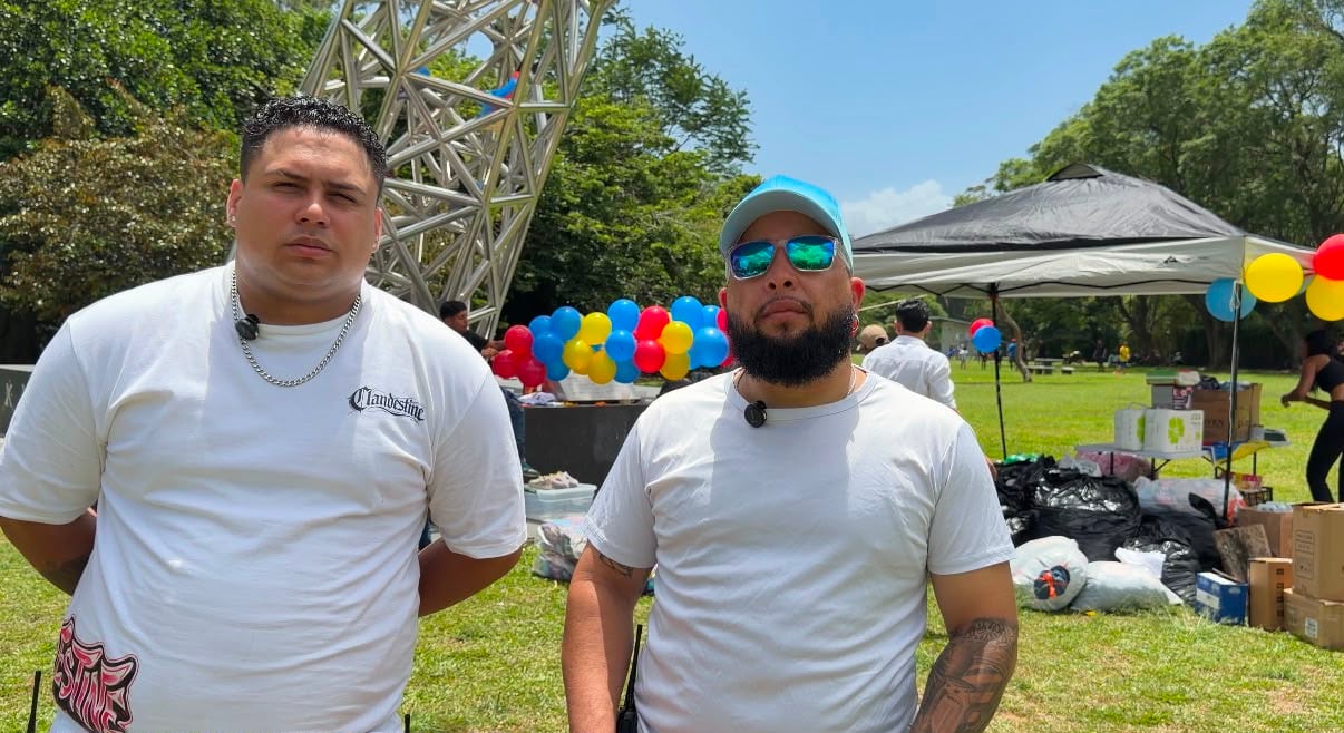 Venezolanos residentes en Costa Rica entregaron alimentos y ropa en el centro de acopio instalado en La Sabana.