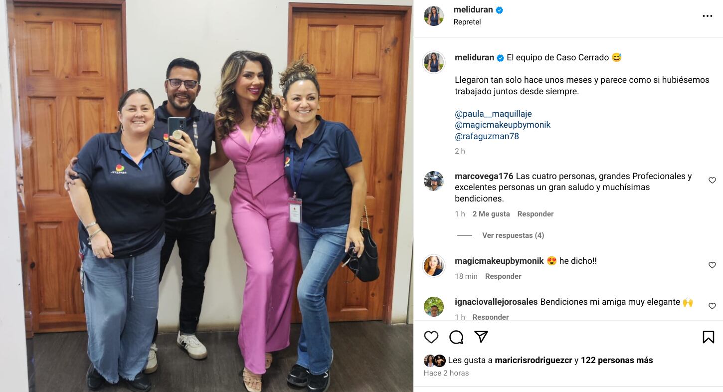 Melissa Durán soltó la bomba de tres extrabajadores de Teletica que ahora son sus compañeros en Repretel.