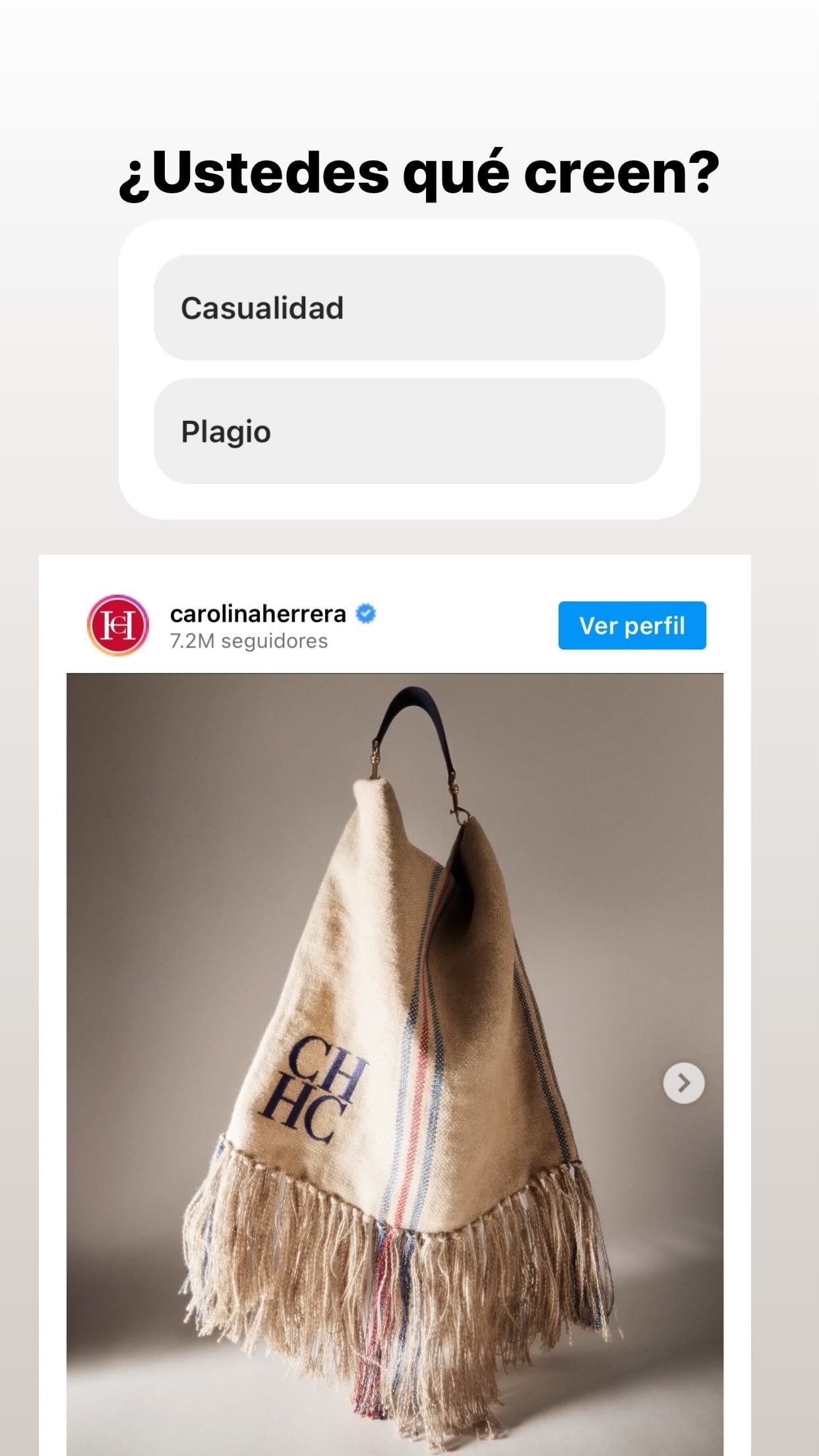 Bolso Carolina Herrera, saco de café