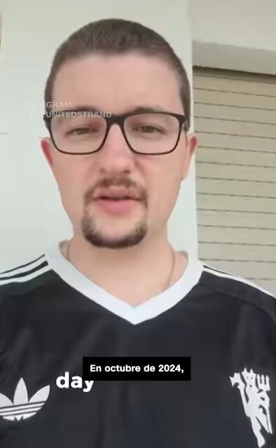 Frank Ilett es un aficionado que tiene casi un año sin cortarse el pelo a causa de su equipo, el Manchester United. Instagram Frank Ilett.