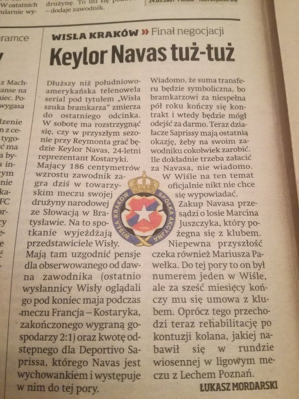 En Polonia reportaron en el 2010 que Keylor Navas estaba muy cerca de irse a ese país.