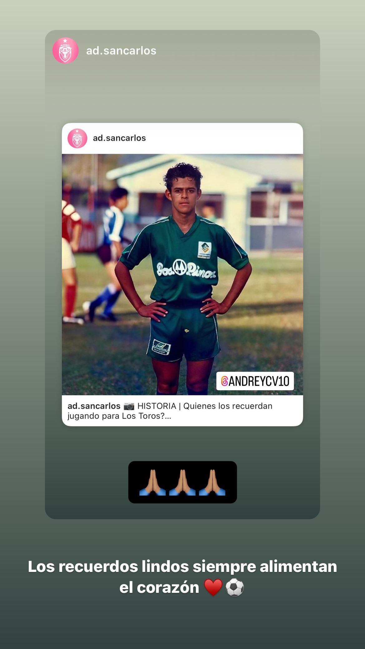 Así se mostró Andrey Campos por el fotón que subió San Carlos.