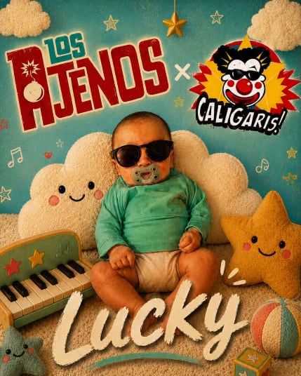 LuisGa Loría y su hijo Luca. Los Ajenos sacaron un tema llamado Lucky inspirado en el hijo de LuisGa.