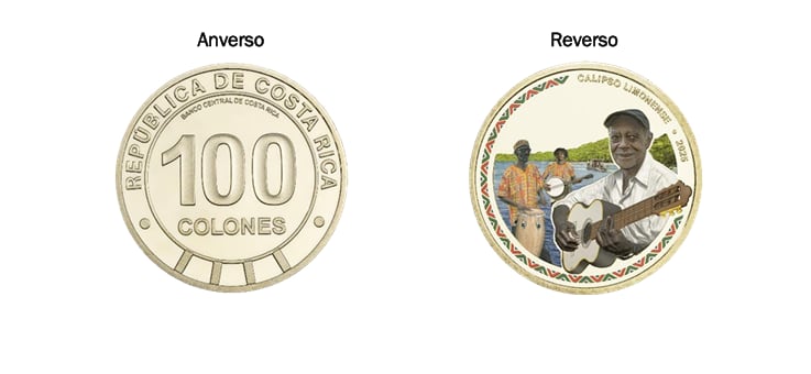 El Banco Central anunció el nuevo diseño de la moneda coleccionable de 100 colones. El mismo estará también en circulación regular en el 2027.