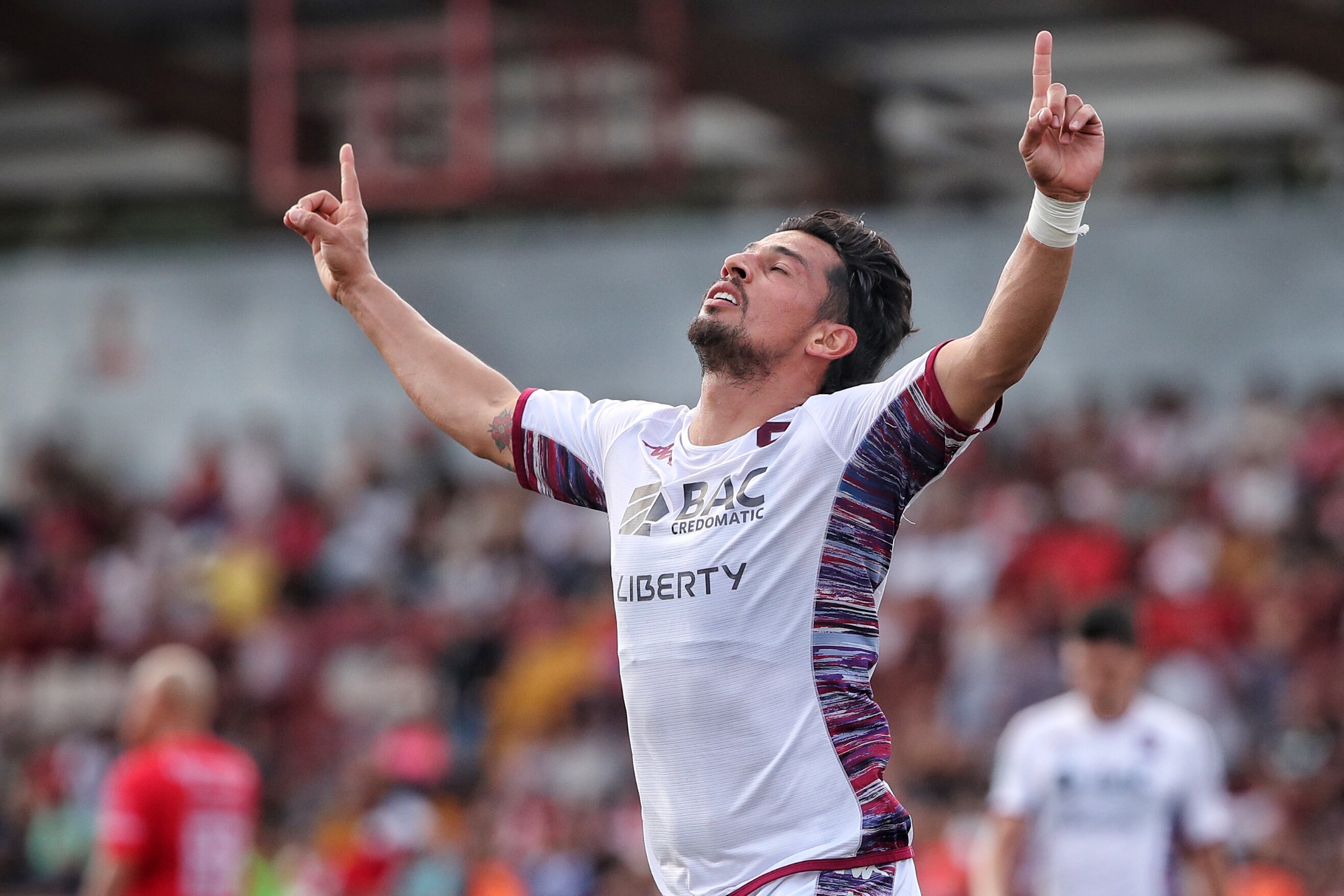 01/03/2024/ Juego entre Santos de Guapiles vs Deportivo Saprissa por el torneo Clausura de la Liga Promerica en el estadio Ebal Rodríguez / Foto John Durán