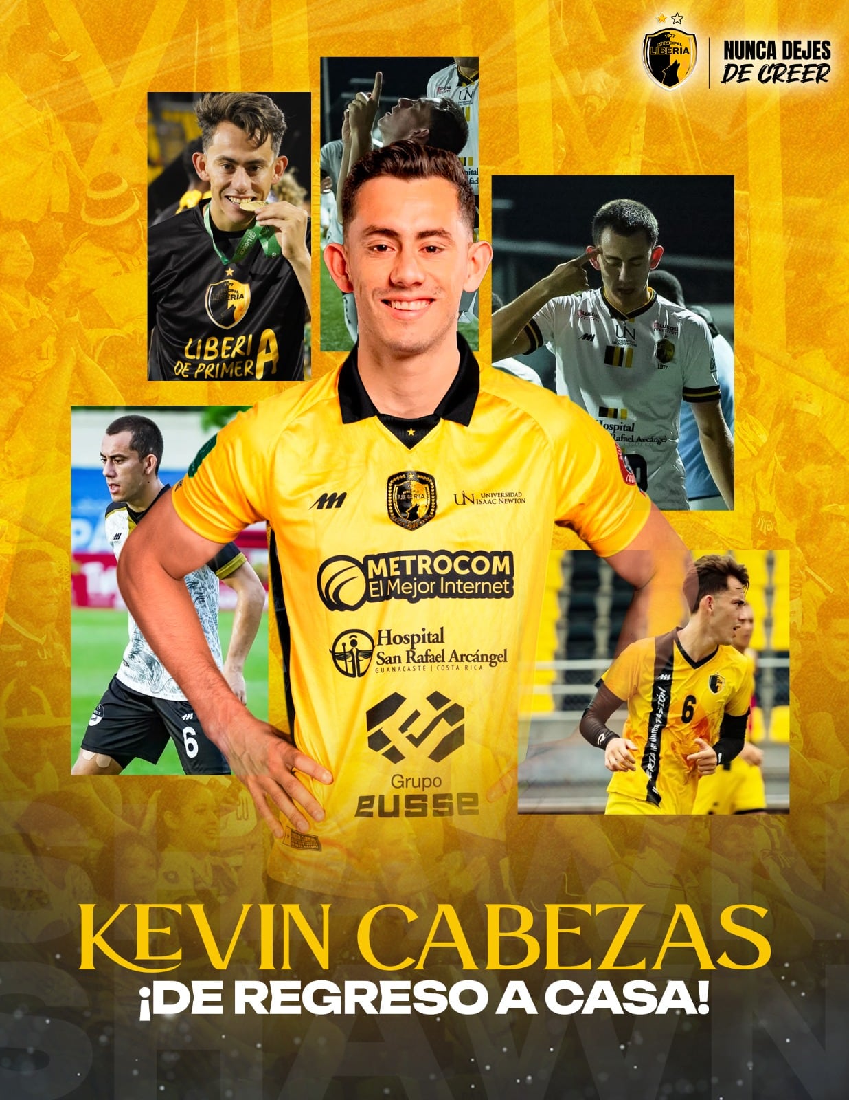 Kevin Cabezas firmó por un año con el Municipal Liberia.