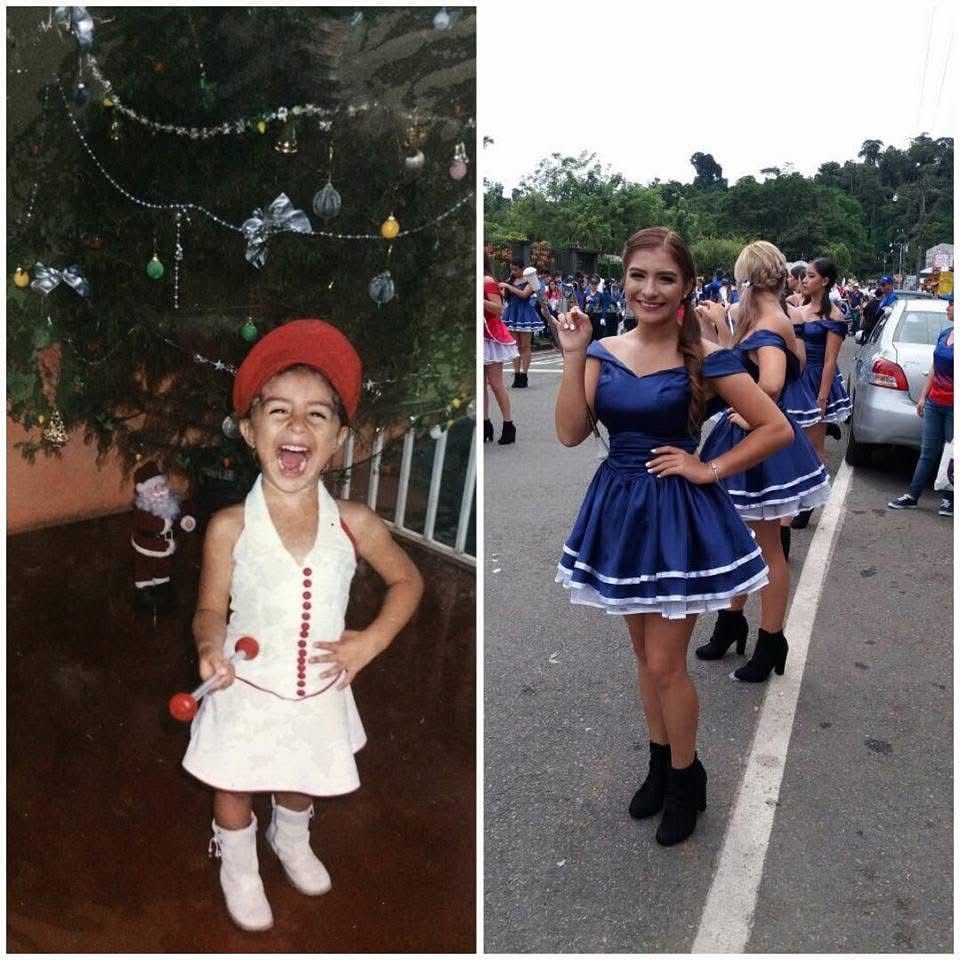 Génesis Castillo, periodista de Noticias Repretel, en los desfiles.