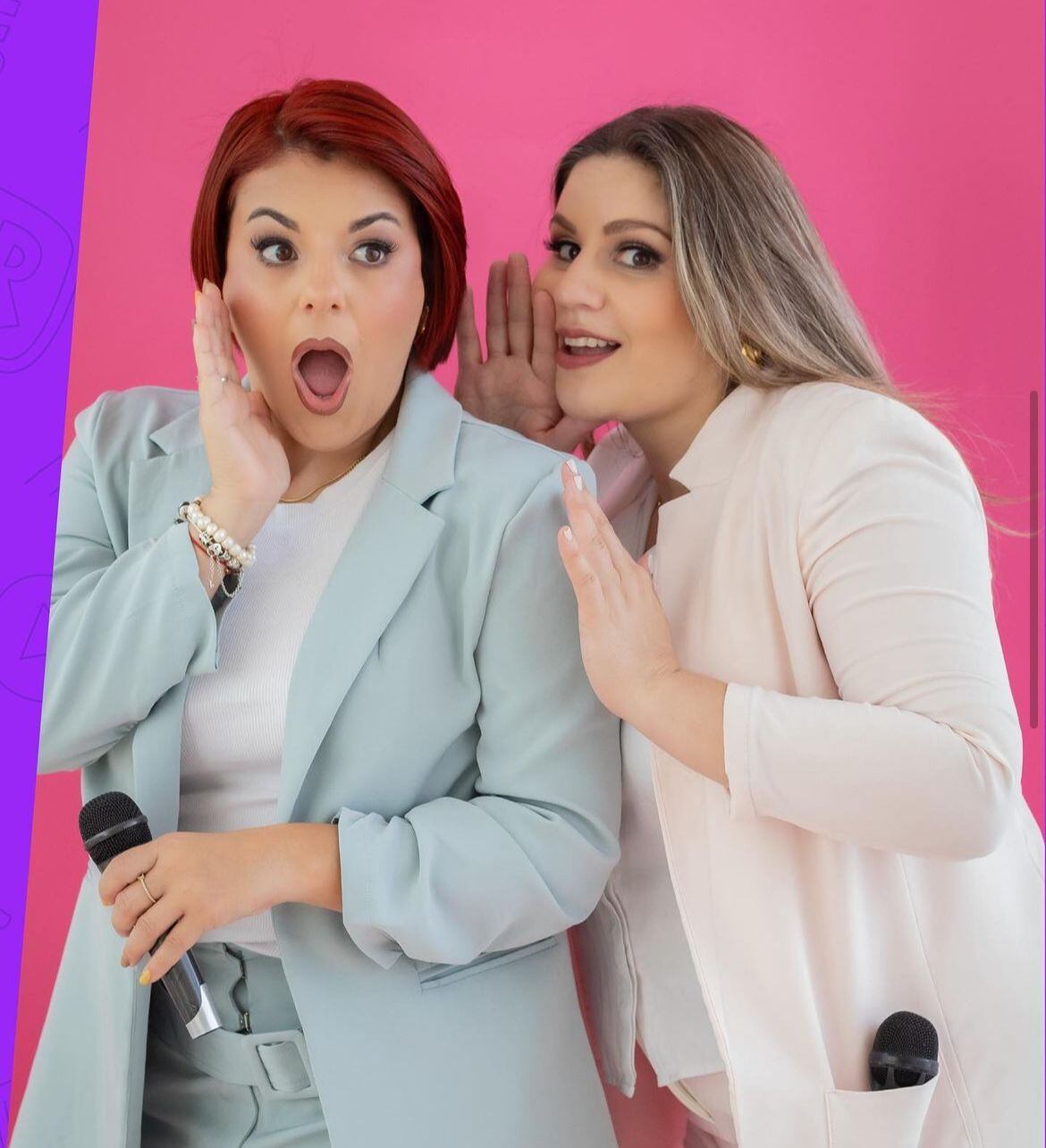 Katherine Ortega y Adriana Alvarado, en su podcast "Parece broma, pero es anécdota".