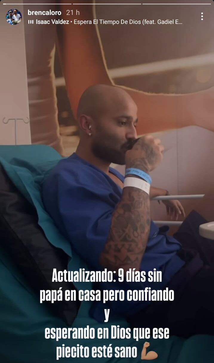 Ricardo Blanco sigue hospitalizado, 9 días de ser sometido a una nueva cirugía. Instagram Brenda Calvo.