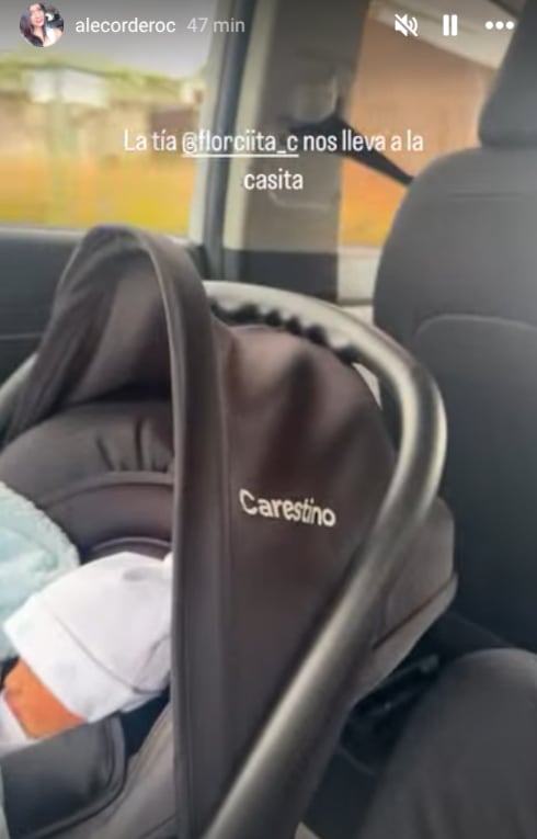 Alejandra Cordero, expareja de Daniel Drew, ya salió del hospital junto con su hijo Damián Drew.