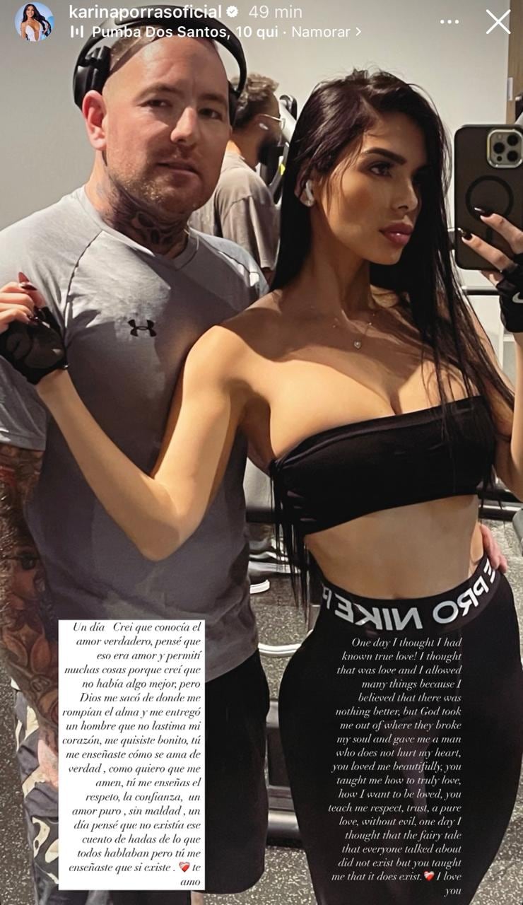 La sensual modelo Karina Porras lanzó ácidos filazos contra su exnovio mientras presumió, una vez más, a su nuevo galán, quien la tiene feliz de la vida.