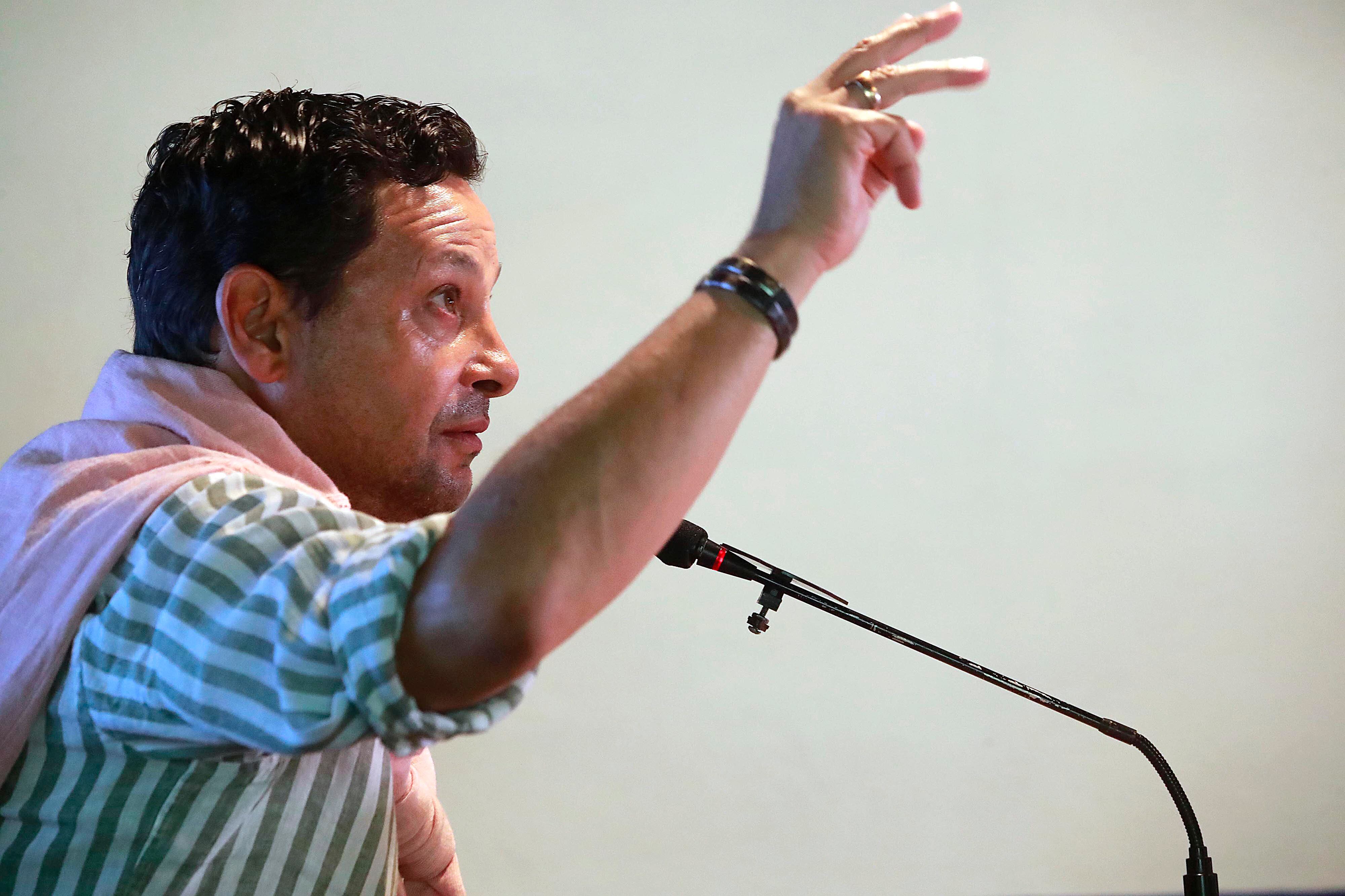 07/11/2023 Restaurante La Tertulia, San Pablo de Heredia. El director técnico del Club Sport Herediano, Jeaustin Campos, habló con la prensa previo al partido de este miércoles contra Cartaginés por campeonato nacional.